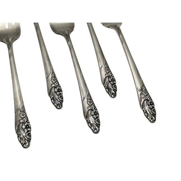 EVENING STAR 1950 Salad Forks Set 7 Community Silver Plate - Picture 2 of 4